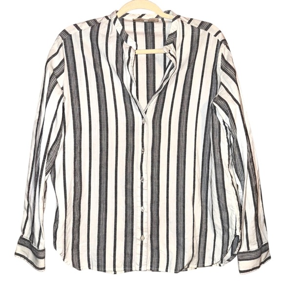 Vanessa Bruno Tops - VANESSA BRUNO Blue Stripe 100% Cotton Button-Up Shirt EU 38 US Size M/6